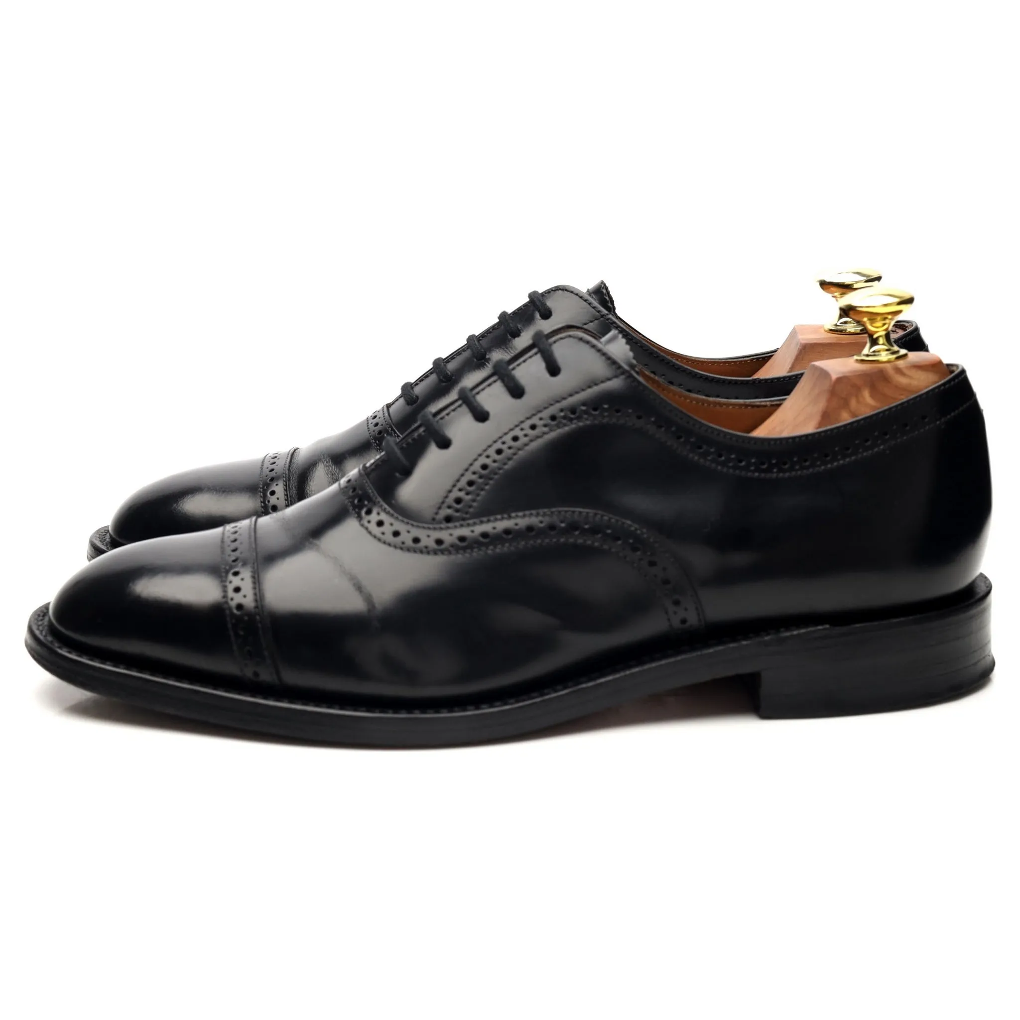 '206' Black Leather Oxford Brogue UK 7.5 F