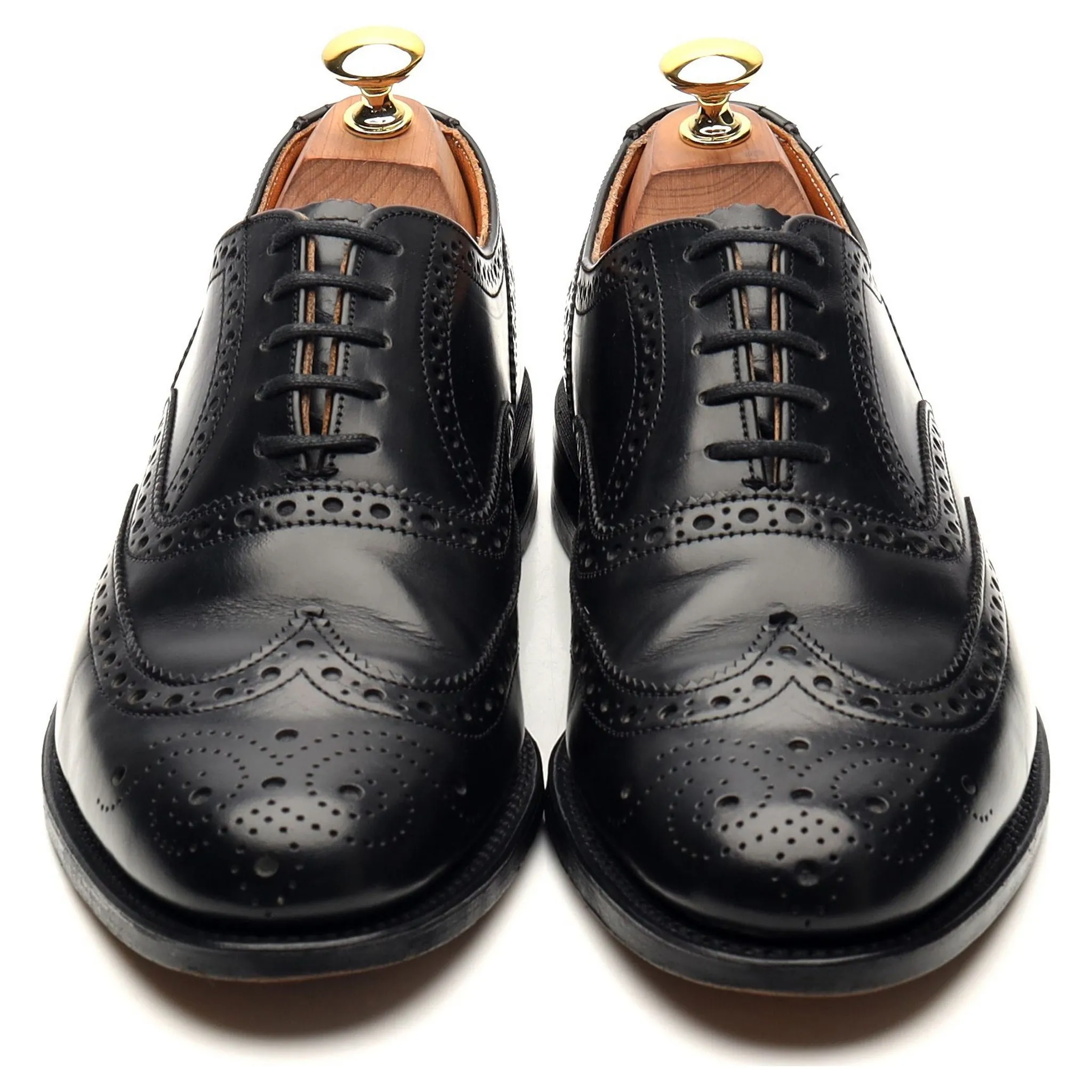 '758' Black Leather Oxford Brogues UK 7 F