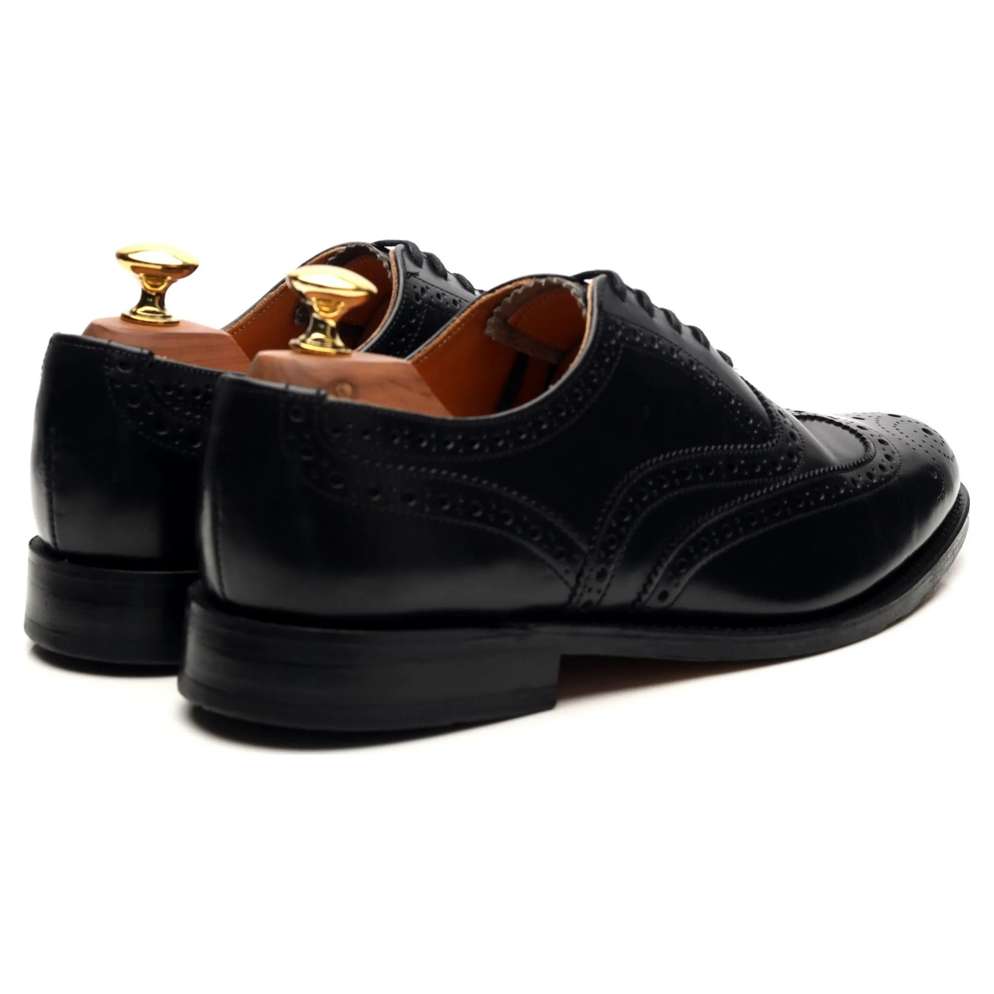 '758' Black Leather Oxford Brogues UK 7 F