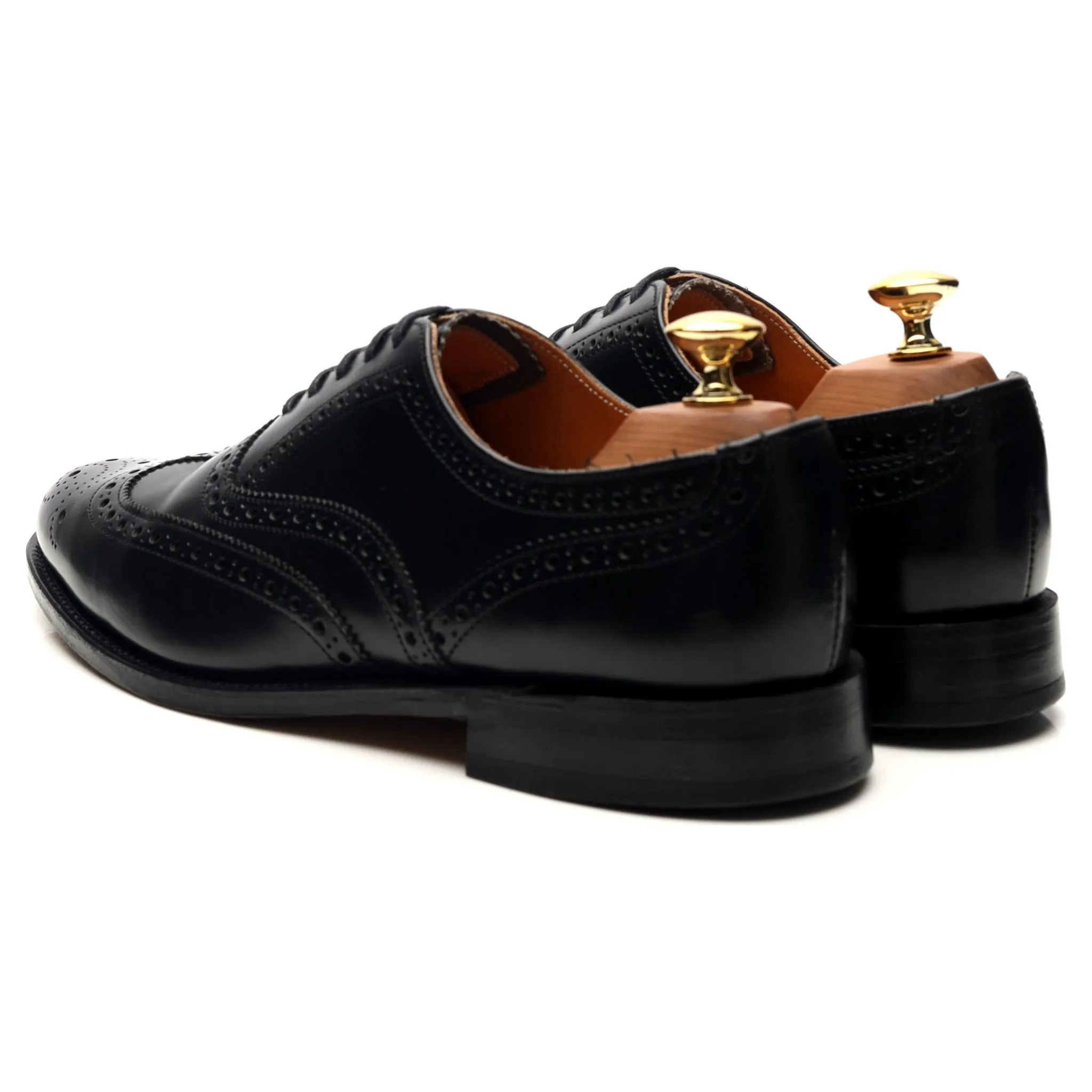 '758' Black Leather Oxford Brogues UK 7 F