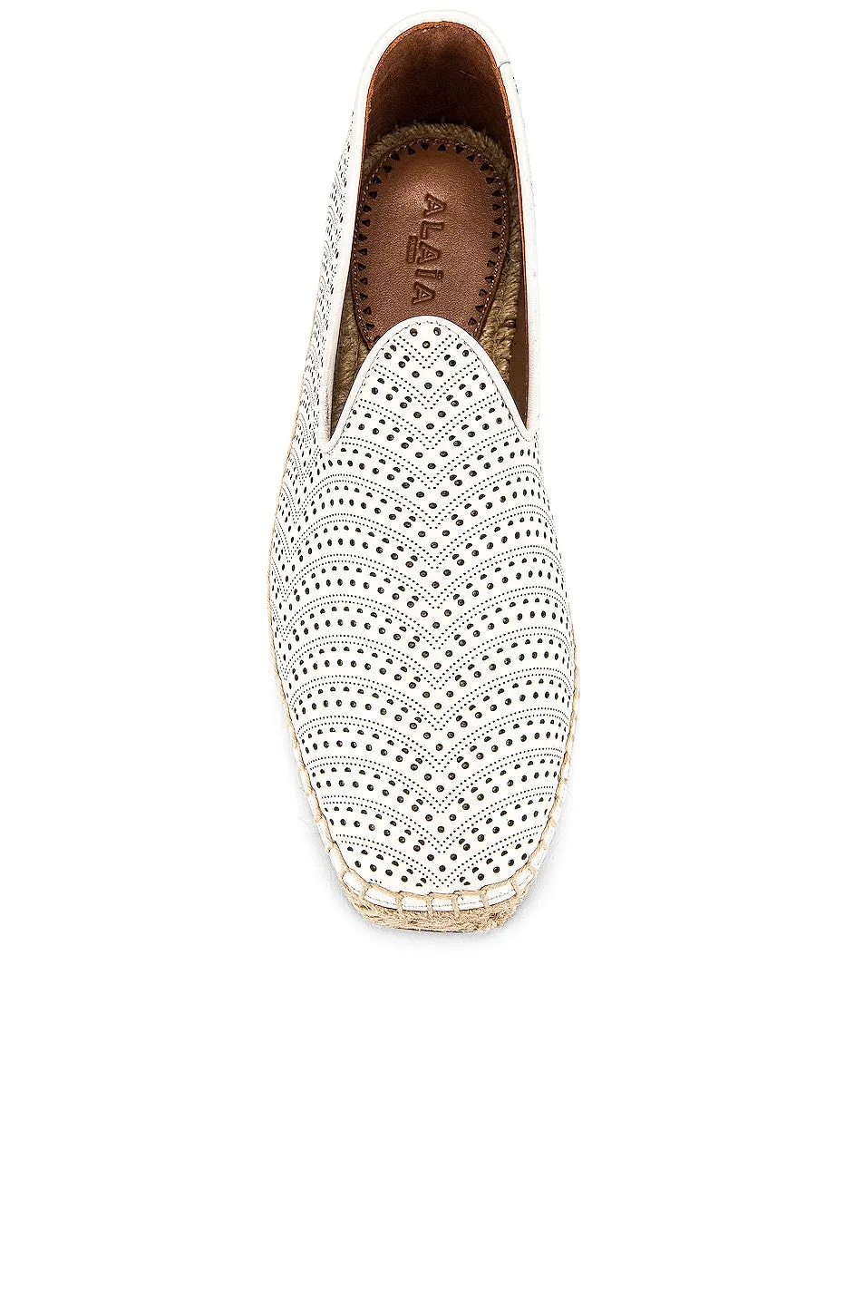 Alaïa Flat Espadrilles in Blanc Casse