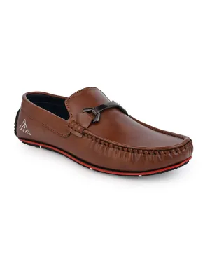 Alberto Torresi Men's Brown Loafers Stylish Synthetic Slip-On Shoes