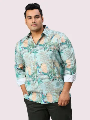 Aqua Island Digital Printed Full Sleeve Men's Plus Size Shirt