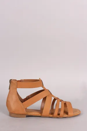 Bamboo Strappy Gladiator Flat Sandal