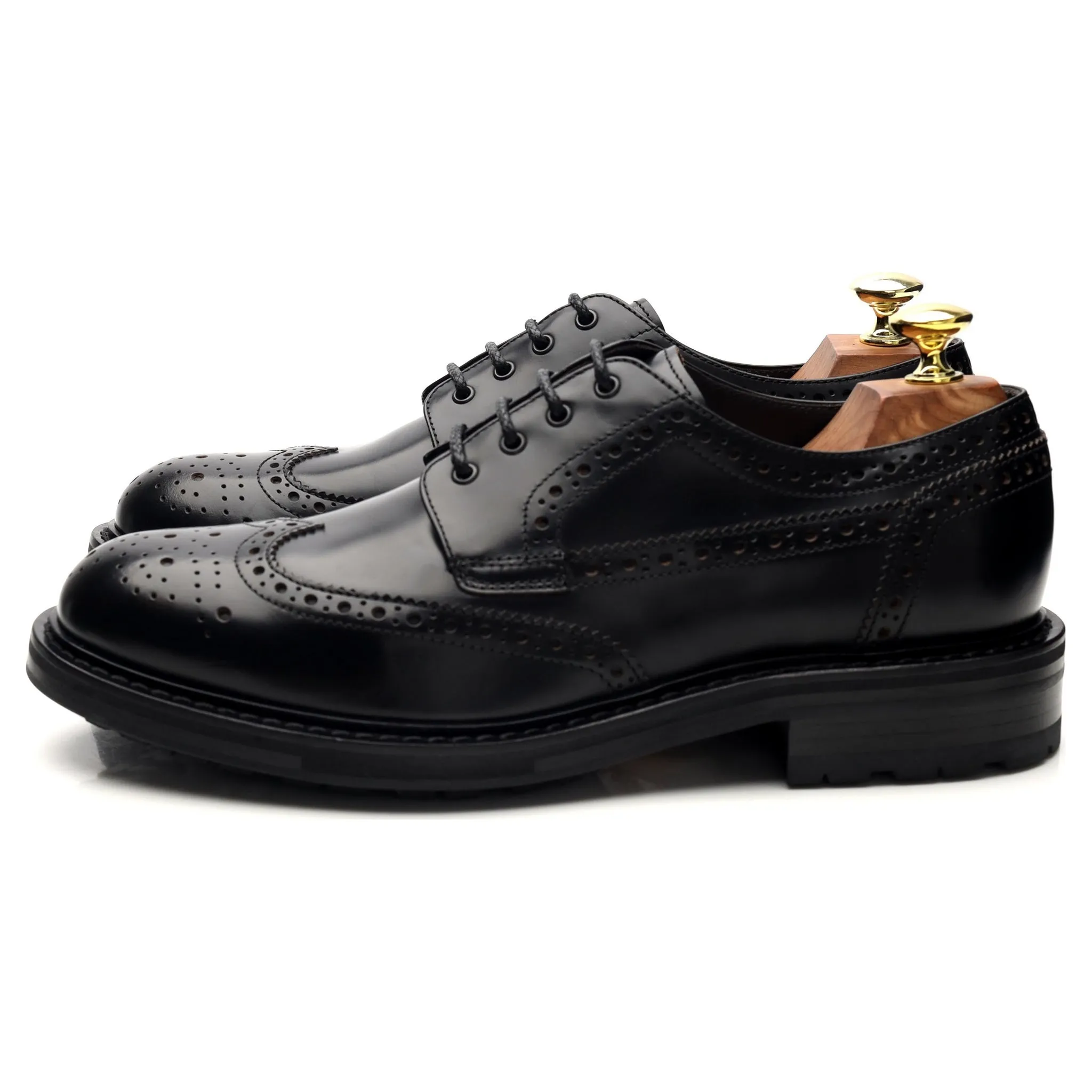 Black Leather Derby Brogues UK 7 EU 41