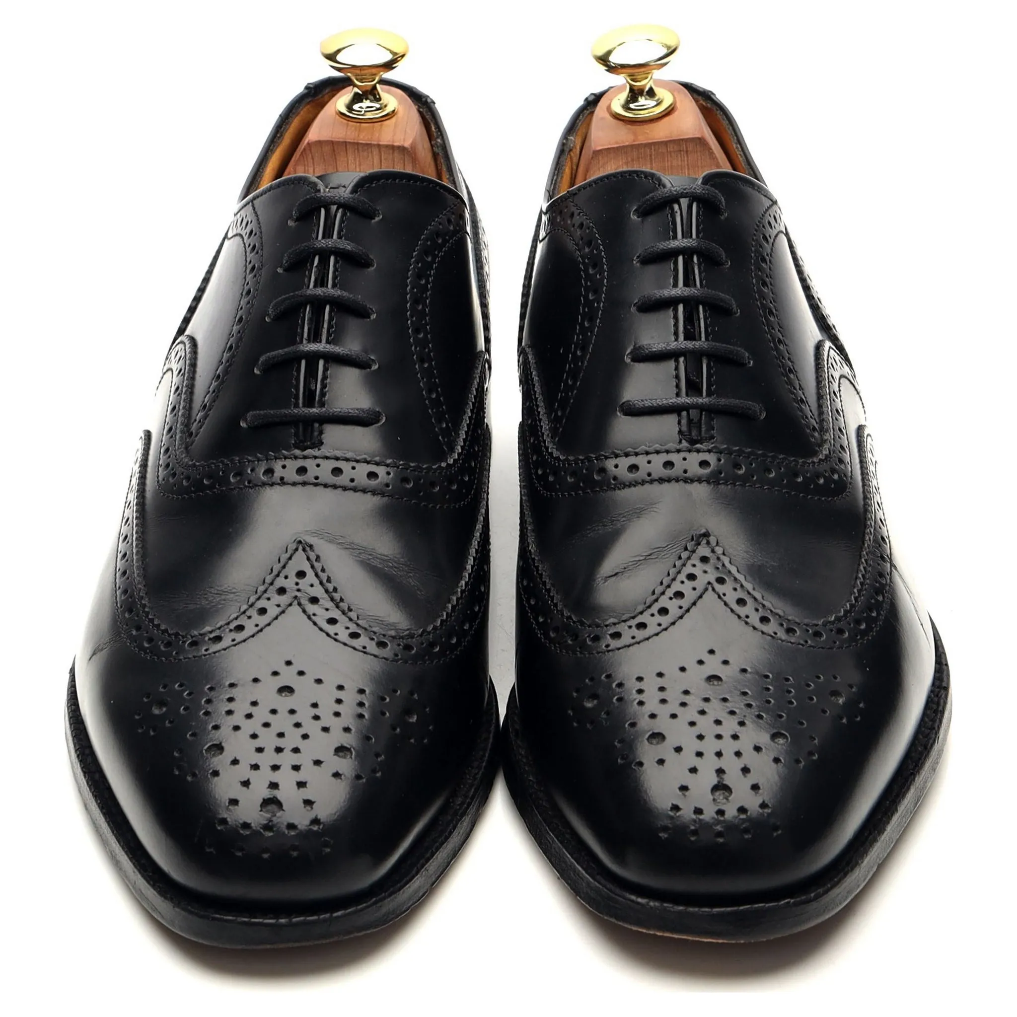 Black Leather Oxford Brogues UK 8 FX