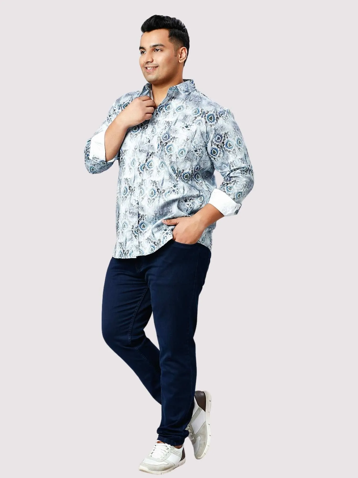 Blue Bell Digital Printed Full Sleeve Shirt Men's Plus Size