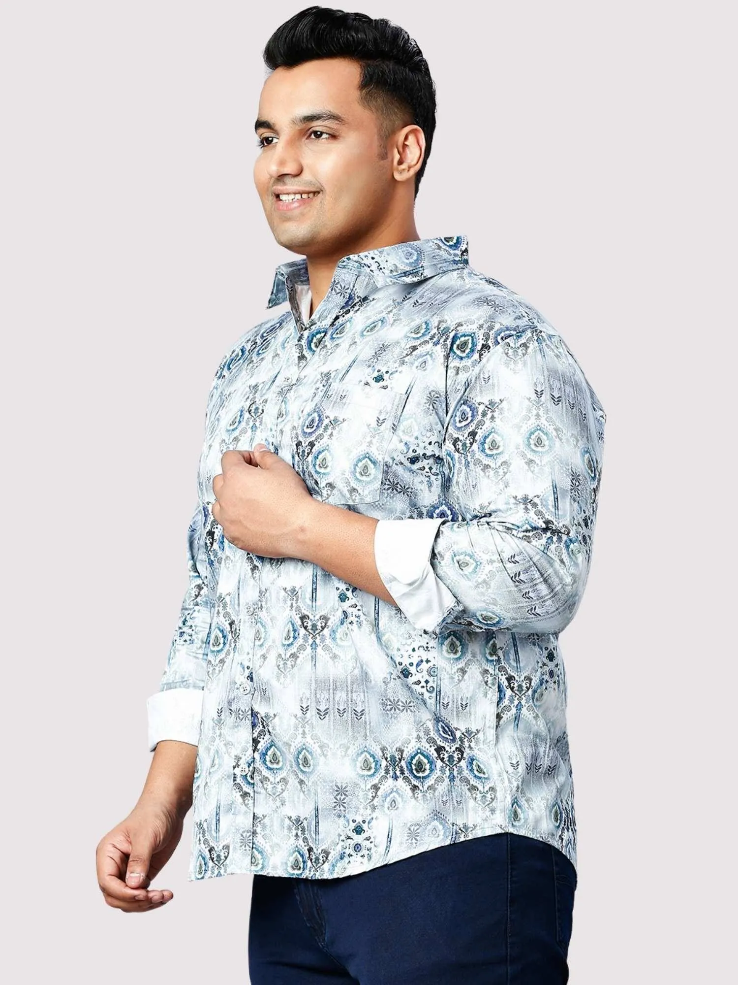 Blue Bell Digital Printed Full Sleeve Shirt Men's Plus Size