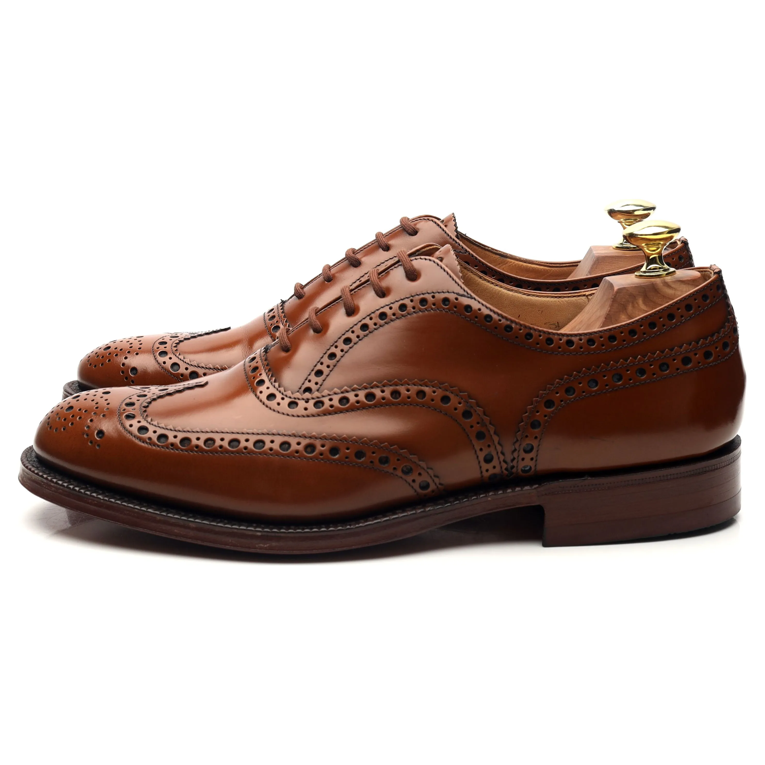 'Burwood' Brown Leather Oxford Brogues UK 7.5 F