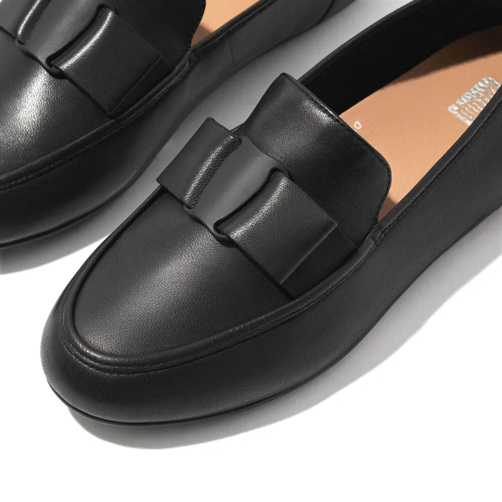 FitFlop Allegro Bow Leather Loafers Black