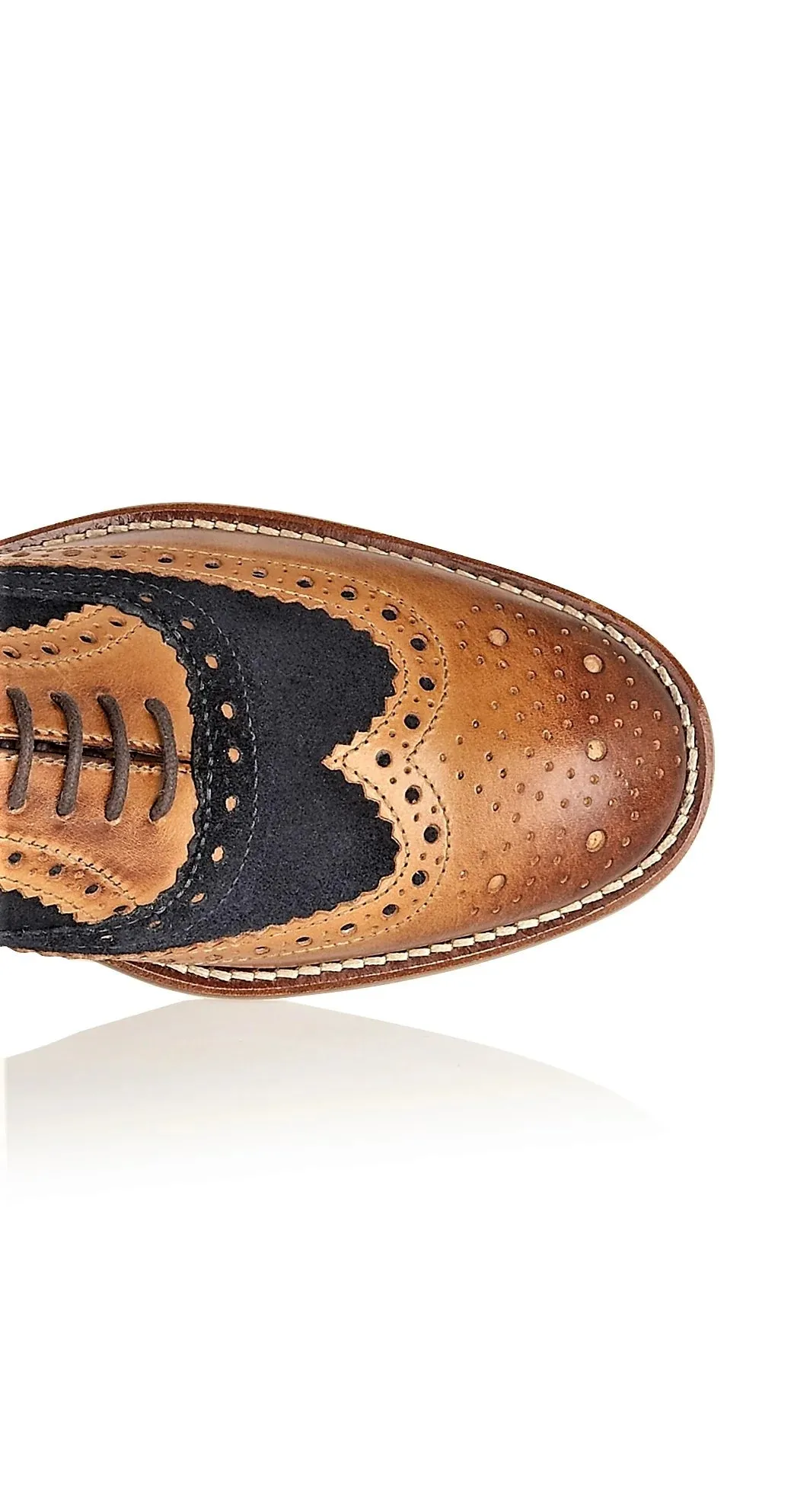 Gatsby Junior Brogue Tan / Navy