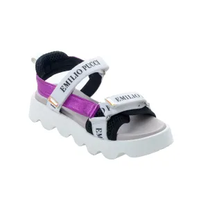 Girls Pink Logo Sandals