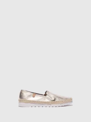 Gold Loafers Shoes