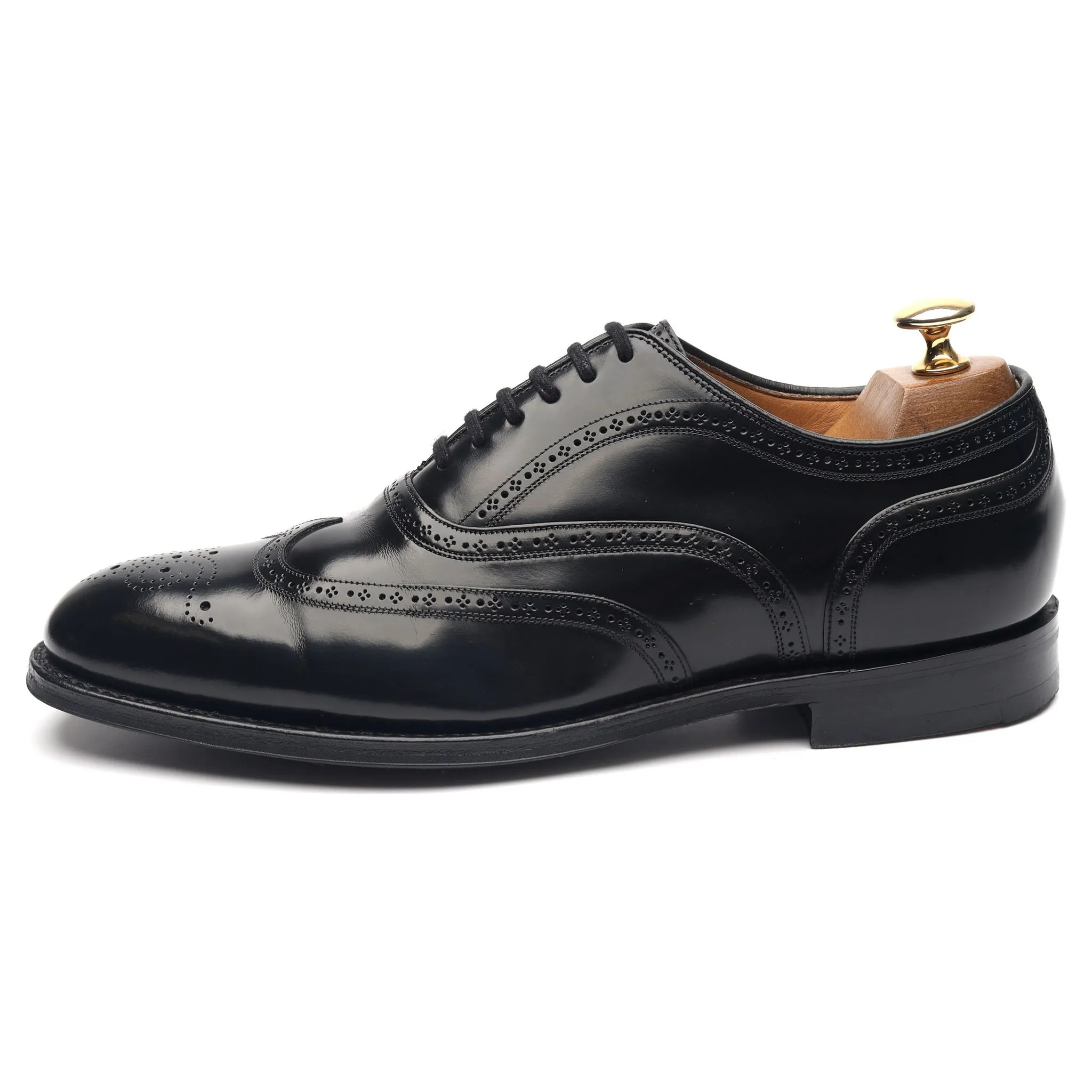 'Gunthorpe' Black Leather Oxford Brogues UK 6 F