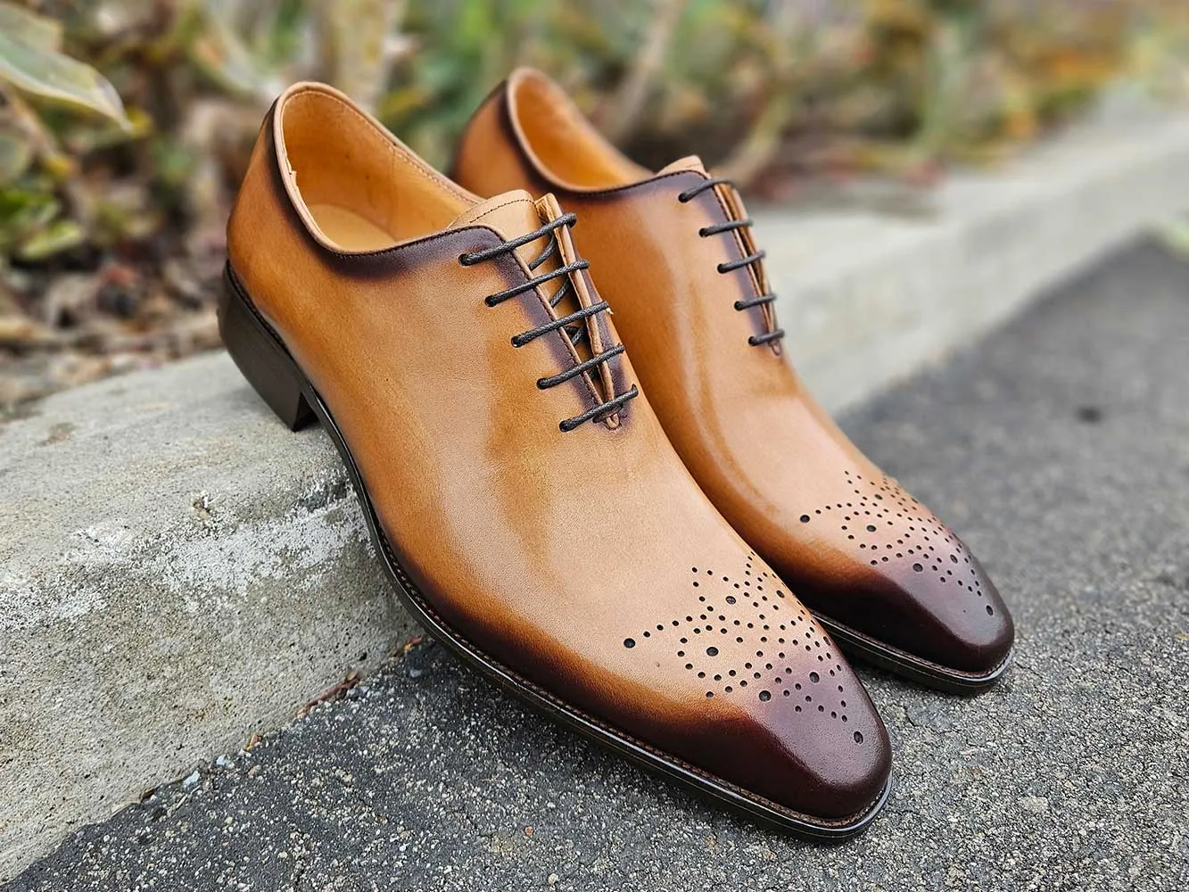 Hand Burnished Wholecut Calf Oxford