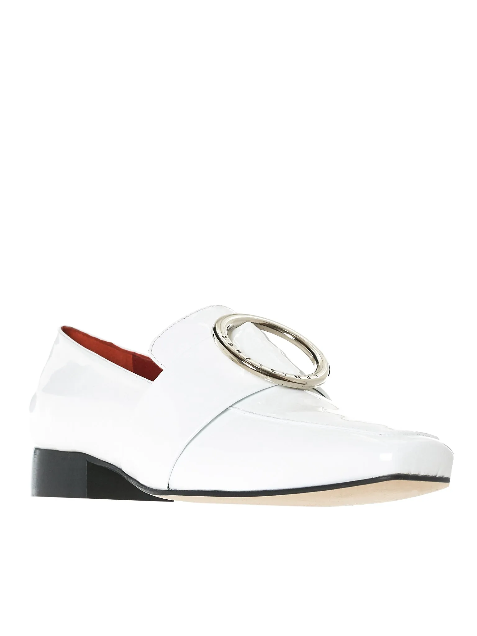 'Harput' Buckled Loafers (HARPUT-PATENT-WHITE)