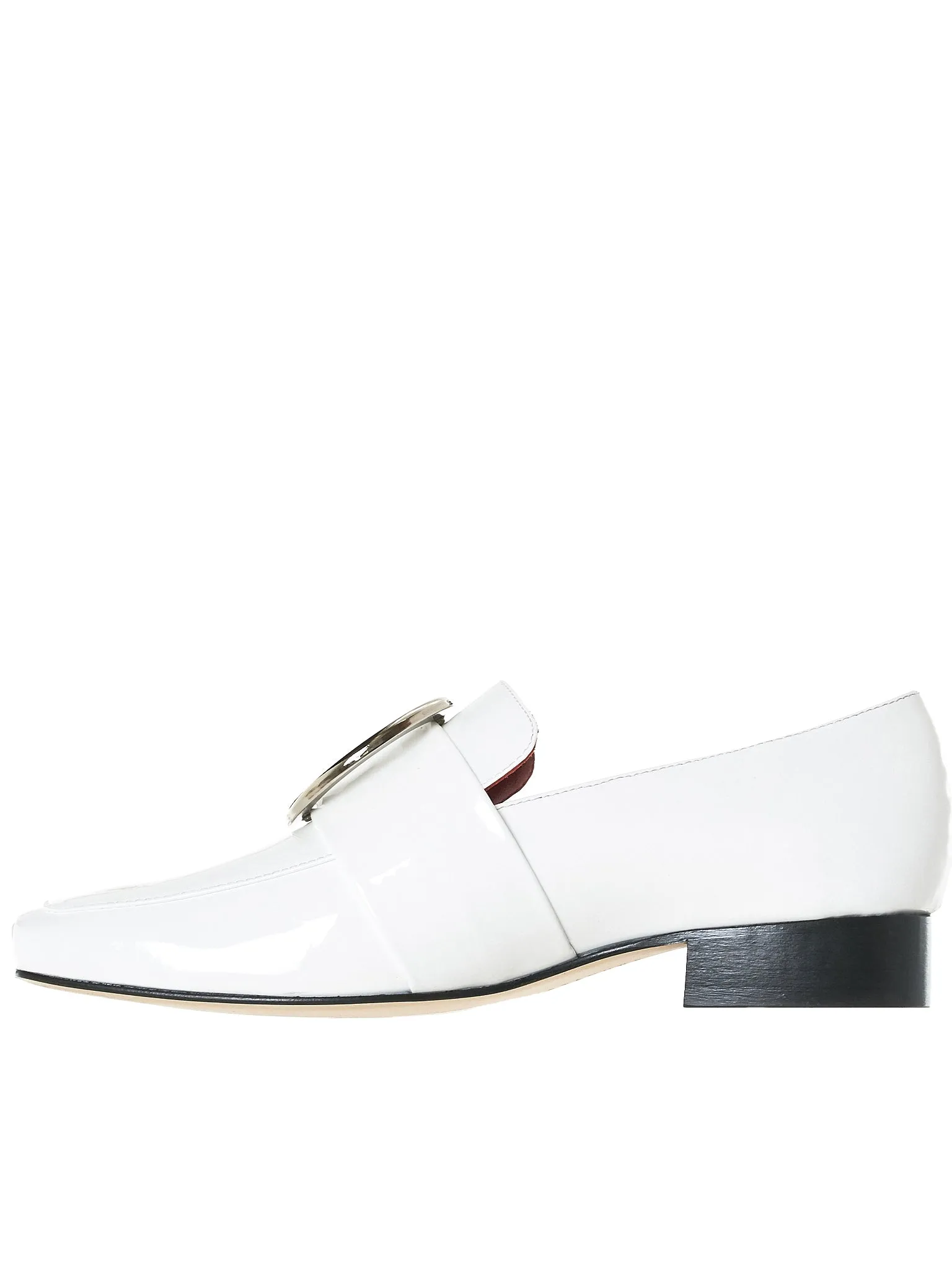 'Harput' Buckled Loafers (HARPUT-PATENT-WHITE)