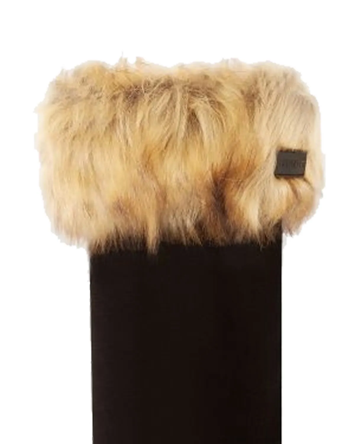 Hunter Tall Boot Sock Fur In Black For Women