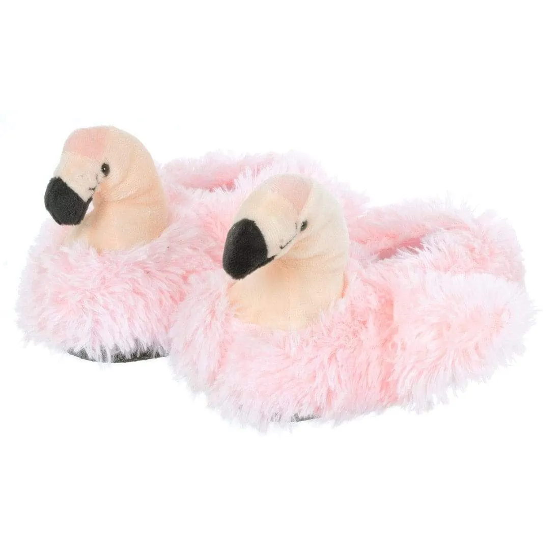 Kids Flamingo Slippers Pink Fleece Non Slip One Size