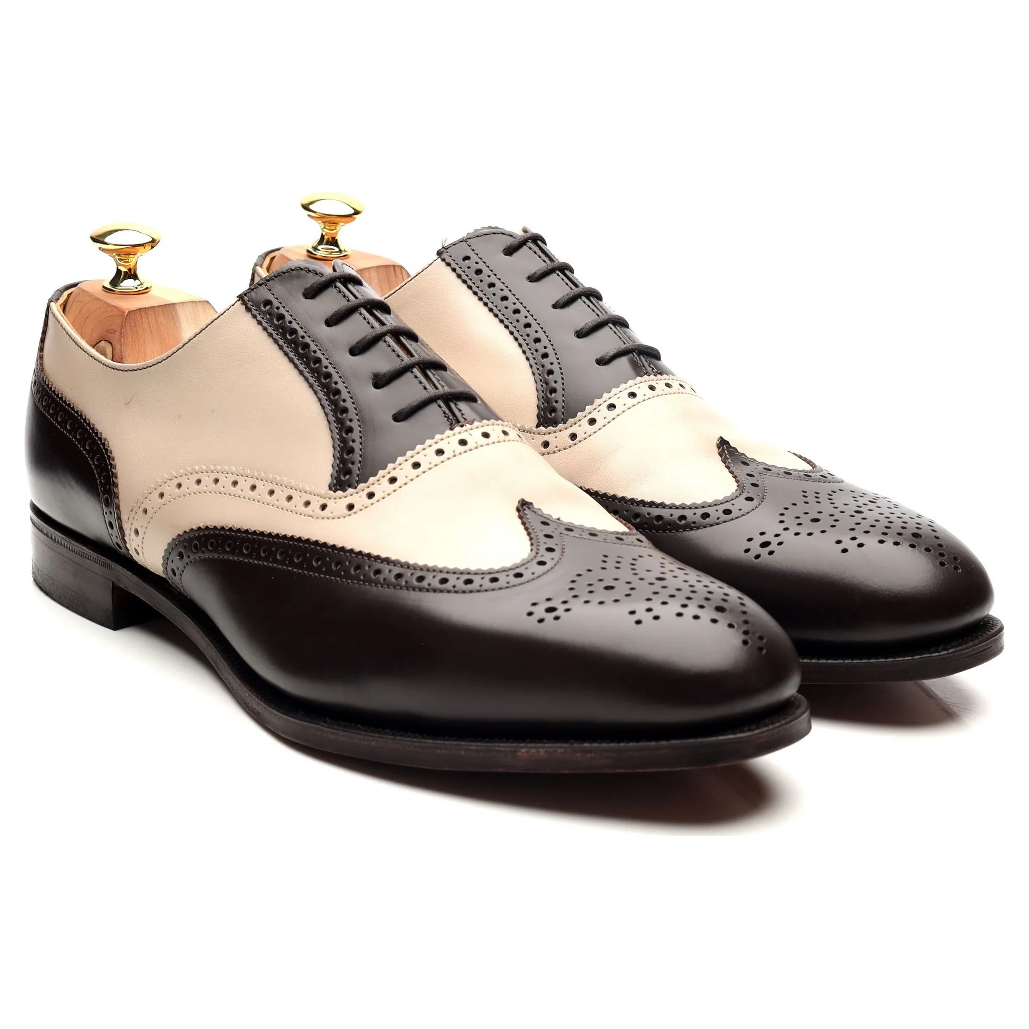 'Melly' Dark Brown Leather Spectator Brogues UK 11 F