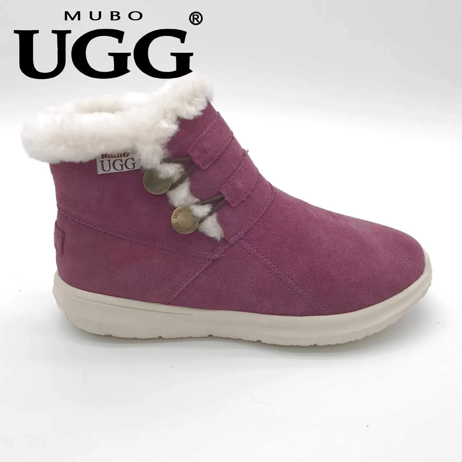 MUBO UGG Fashion Boots Premium Sheepskin Shoes Antislip TPR Sole SN7788