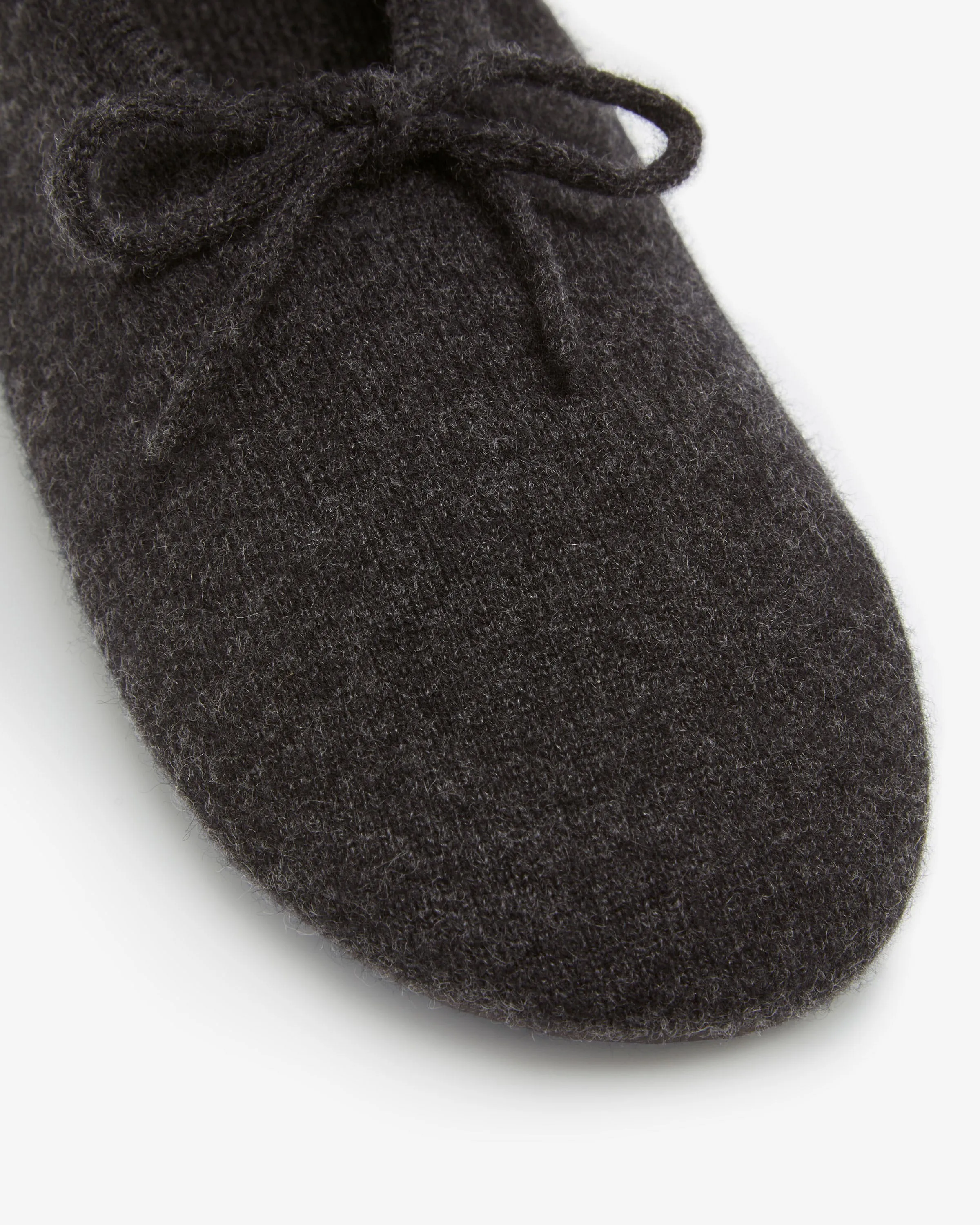 Mull Pure Cashmere Ballet Slippers - Charcoal