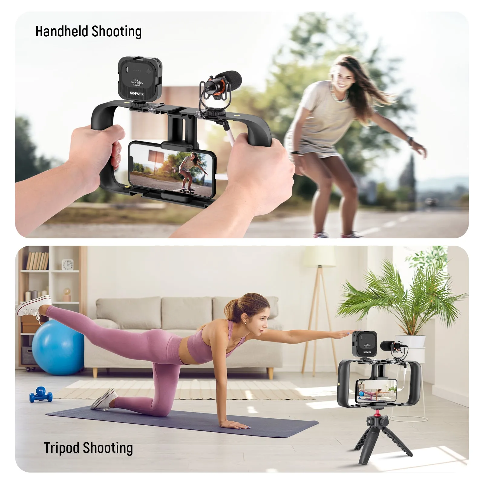 NEEWER A104 Phone Stabilizer Video Rig Kit With Desktop Tripod