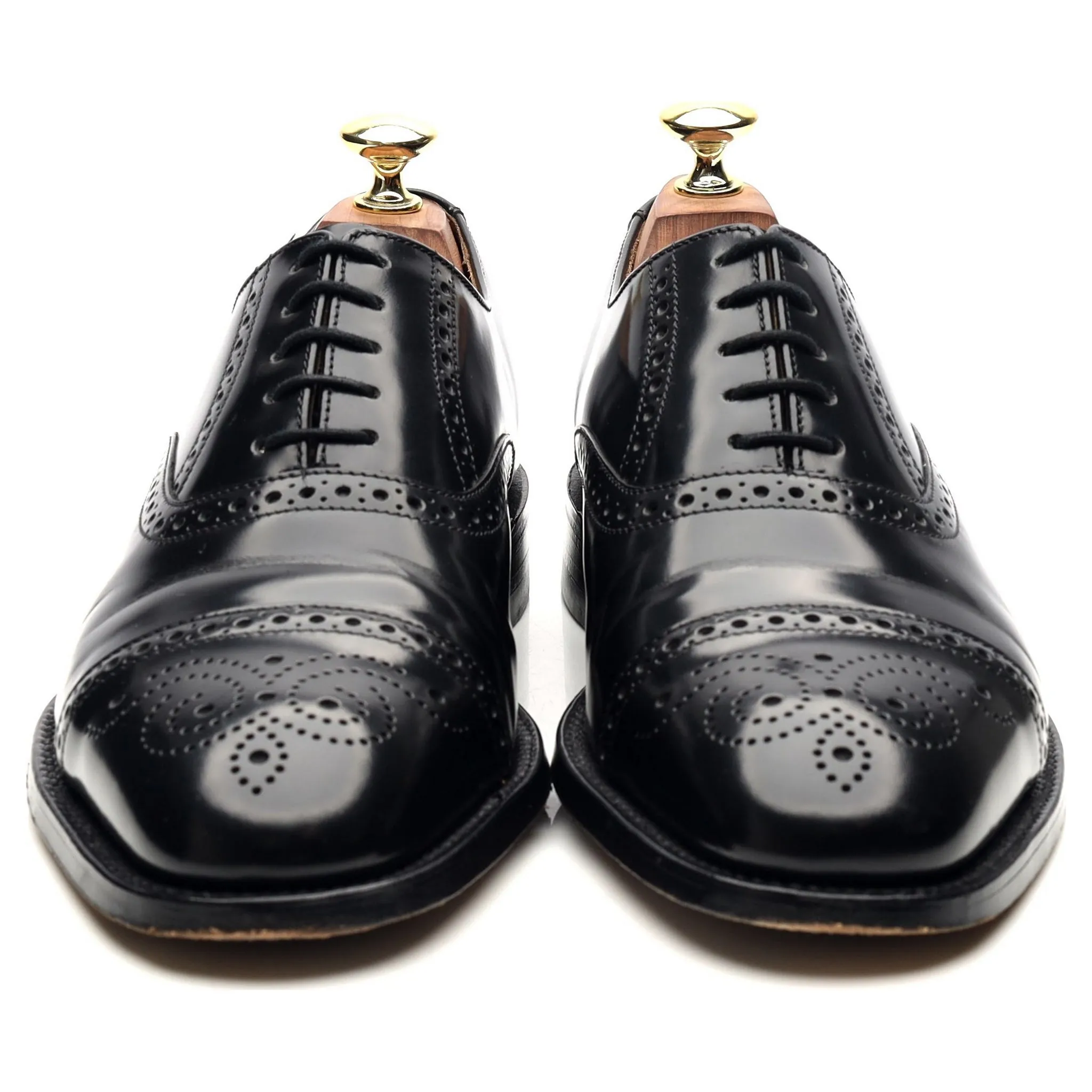 'Oban' Black Leather Oxford Brogues UK 7