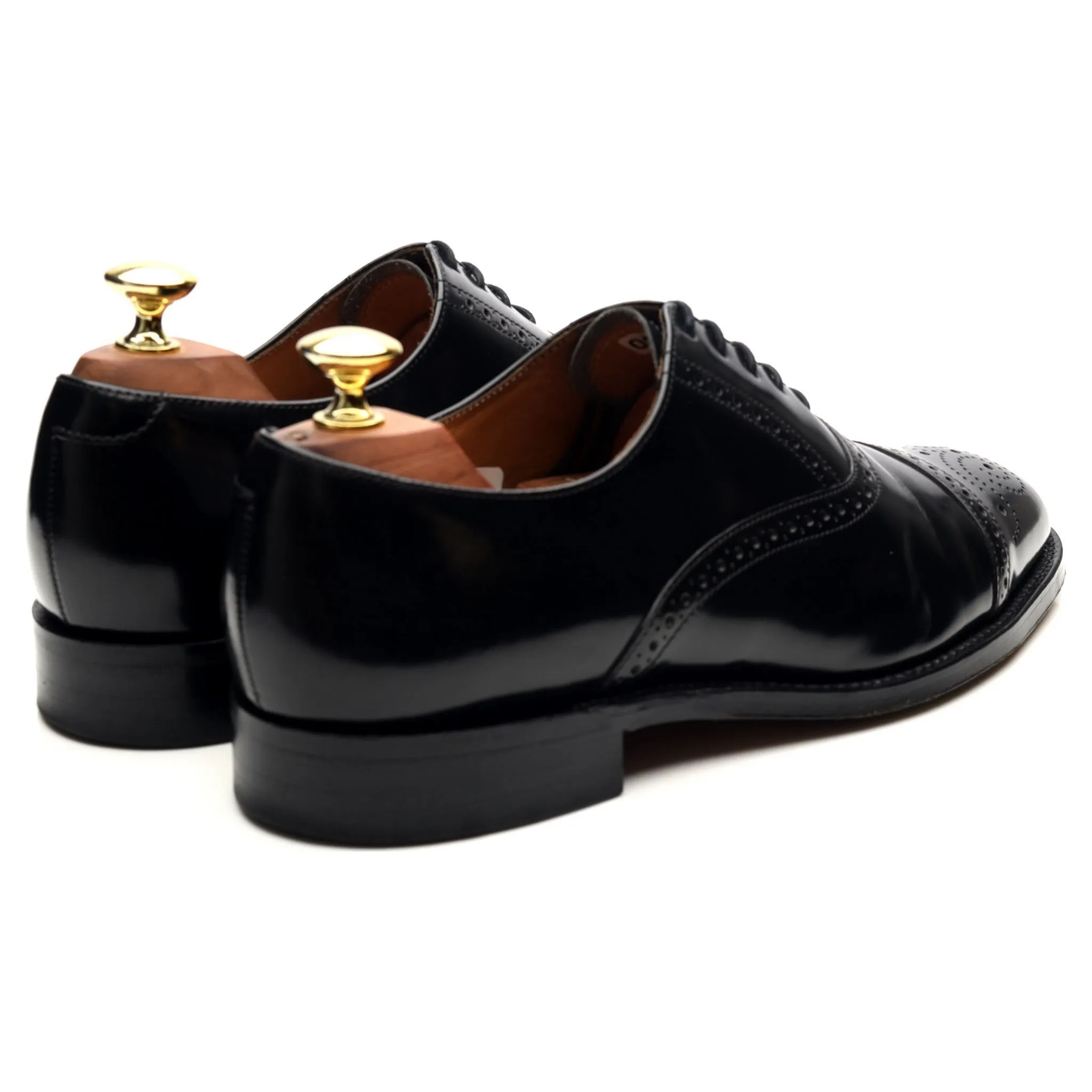 'Oban' Black Leather Oxford Brogues UK 7