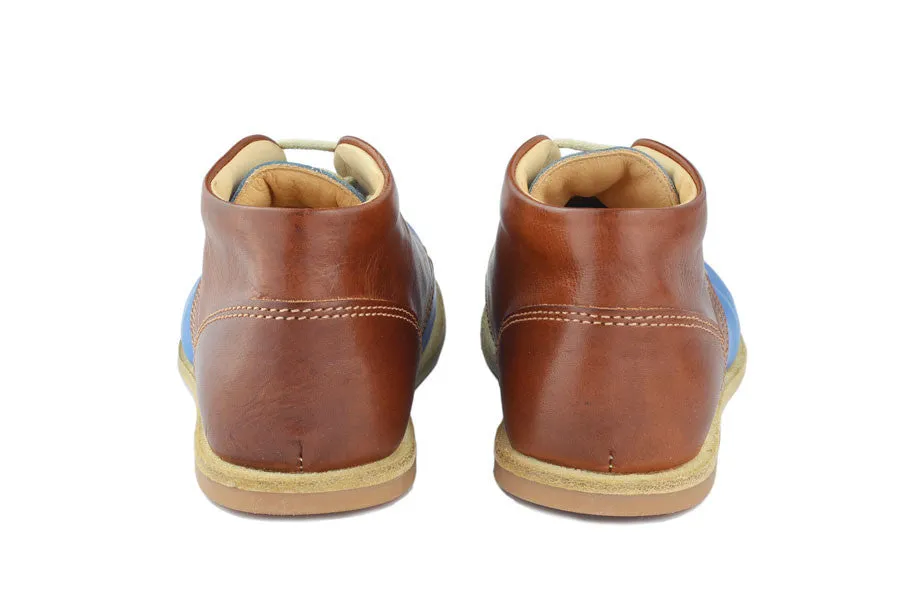 Ocra Boys Brown & Blue Desert Boot