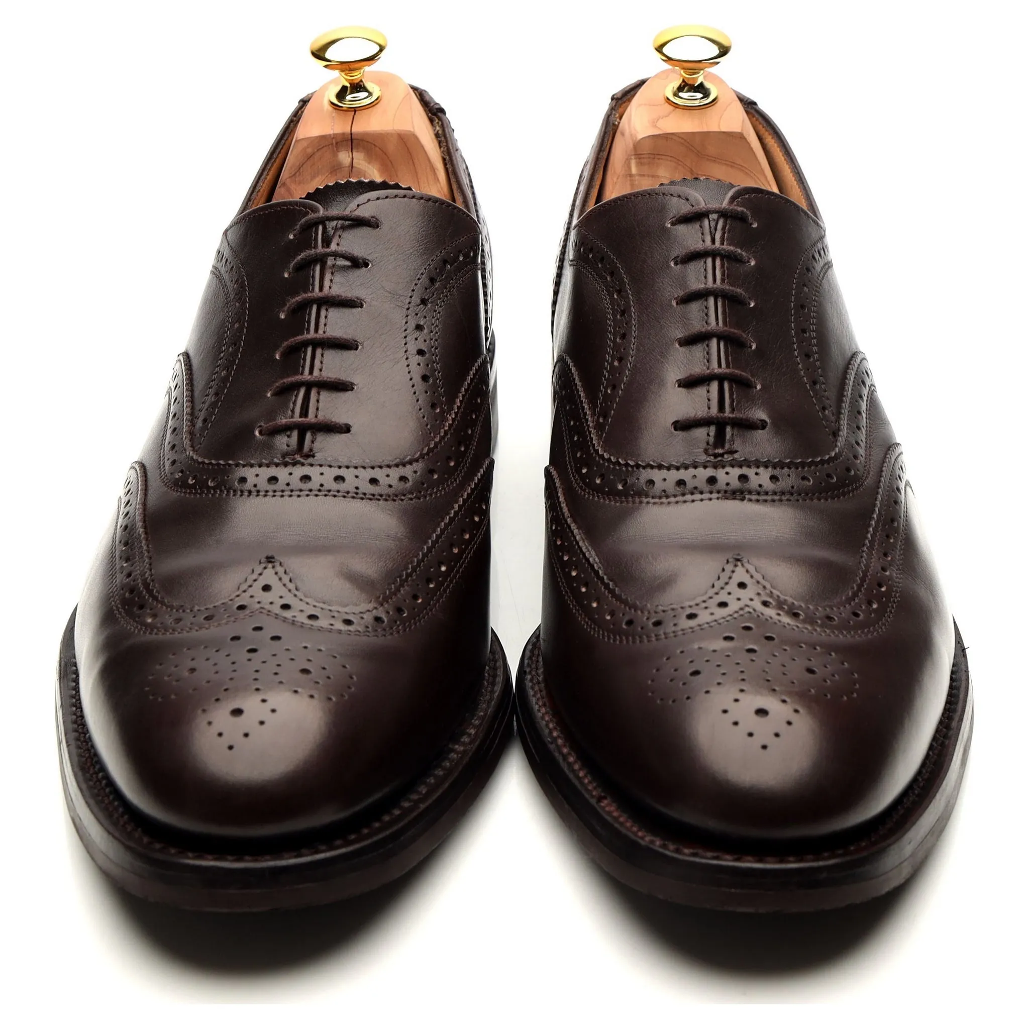 'Oslo' Dark Brown Leather Brogues UK 12 F