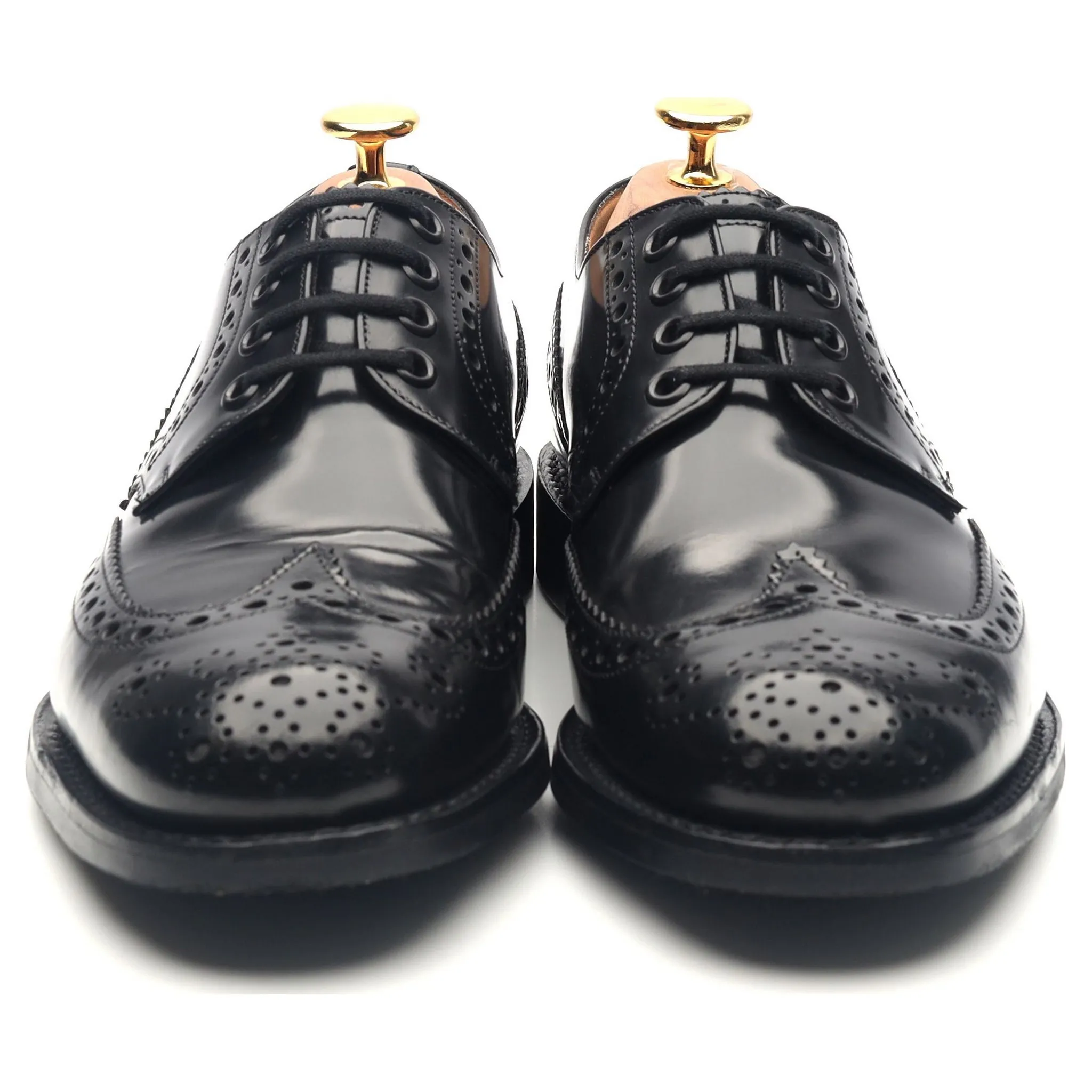 'Ramsden' Black Leather Derby Brogues UK 5.5 F