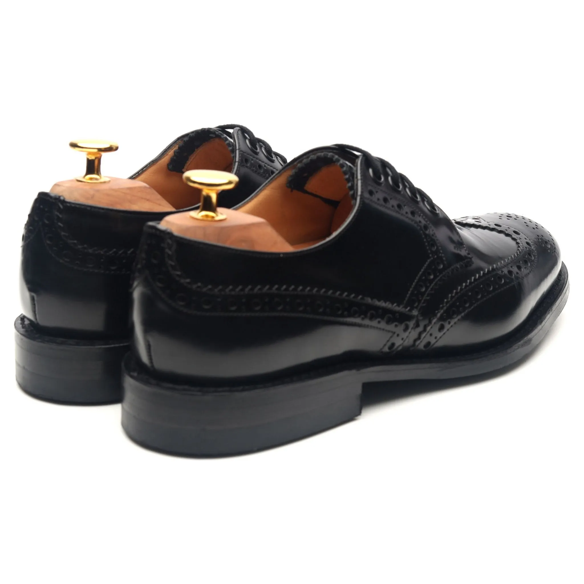 'Ramsden' Black Leather Derby Brogues UK 5.5 F