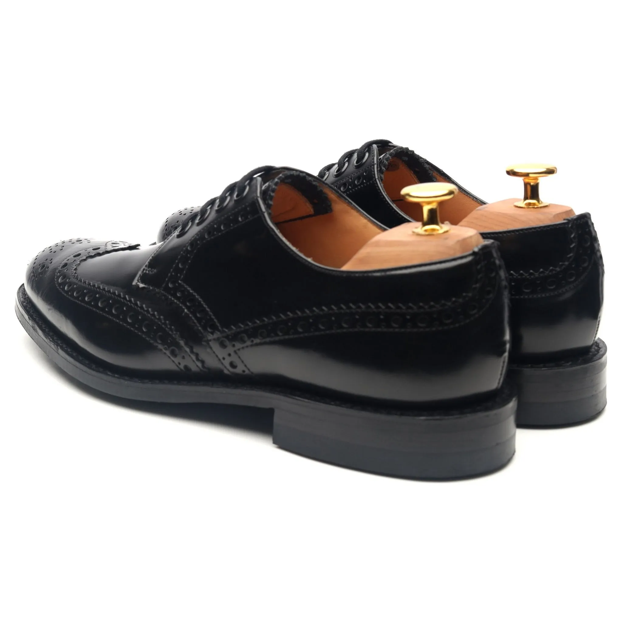 'Ramsden' Black Leather Derby Brogues UK 5.5 F