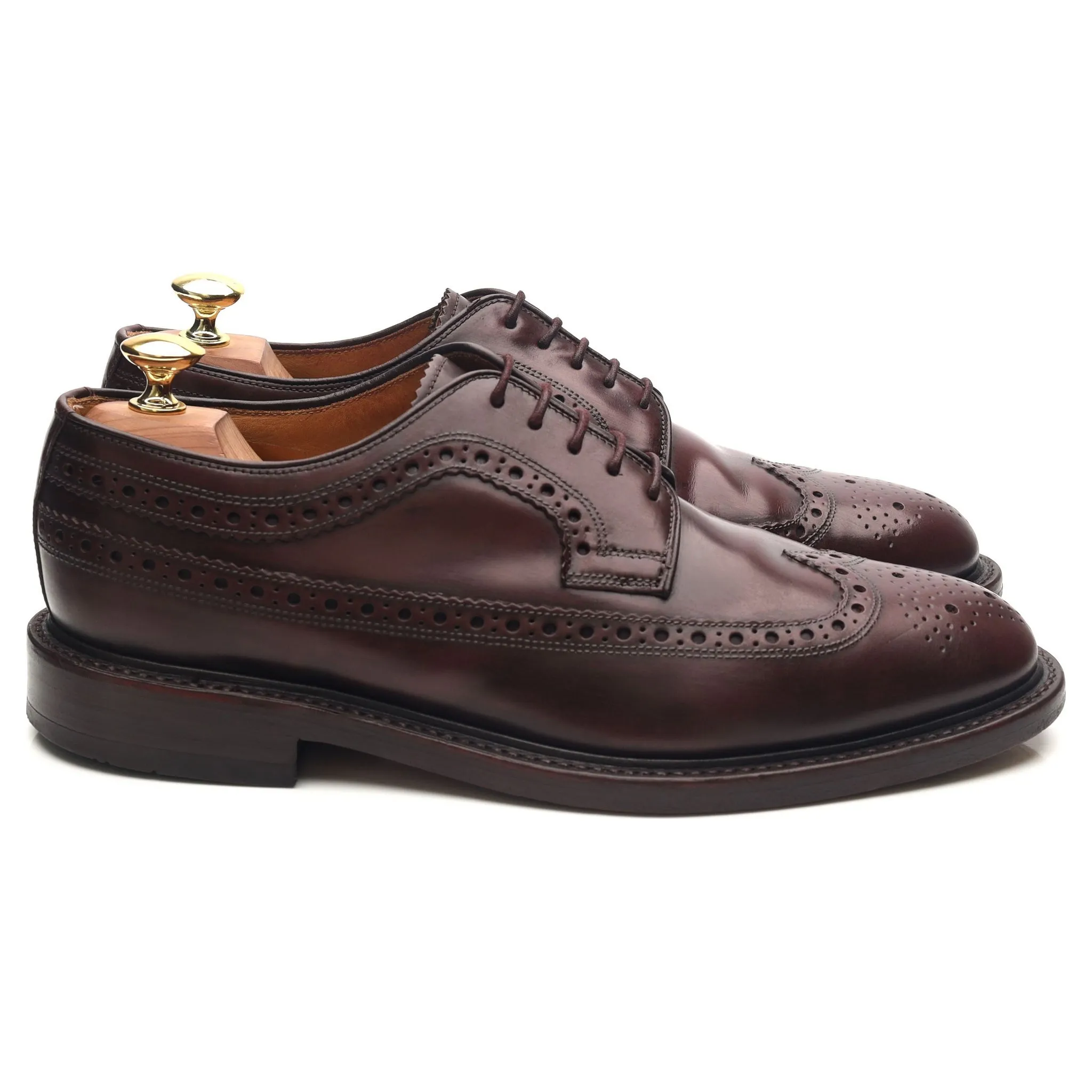 'Royal Brogue' Burgundy Leather Derby Brogues UK 8 F