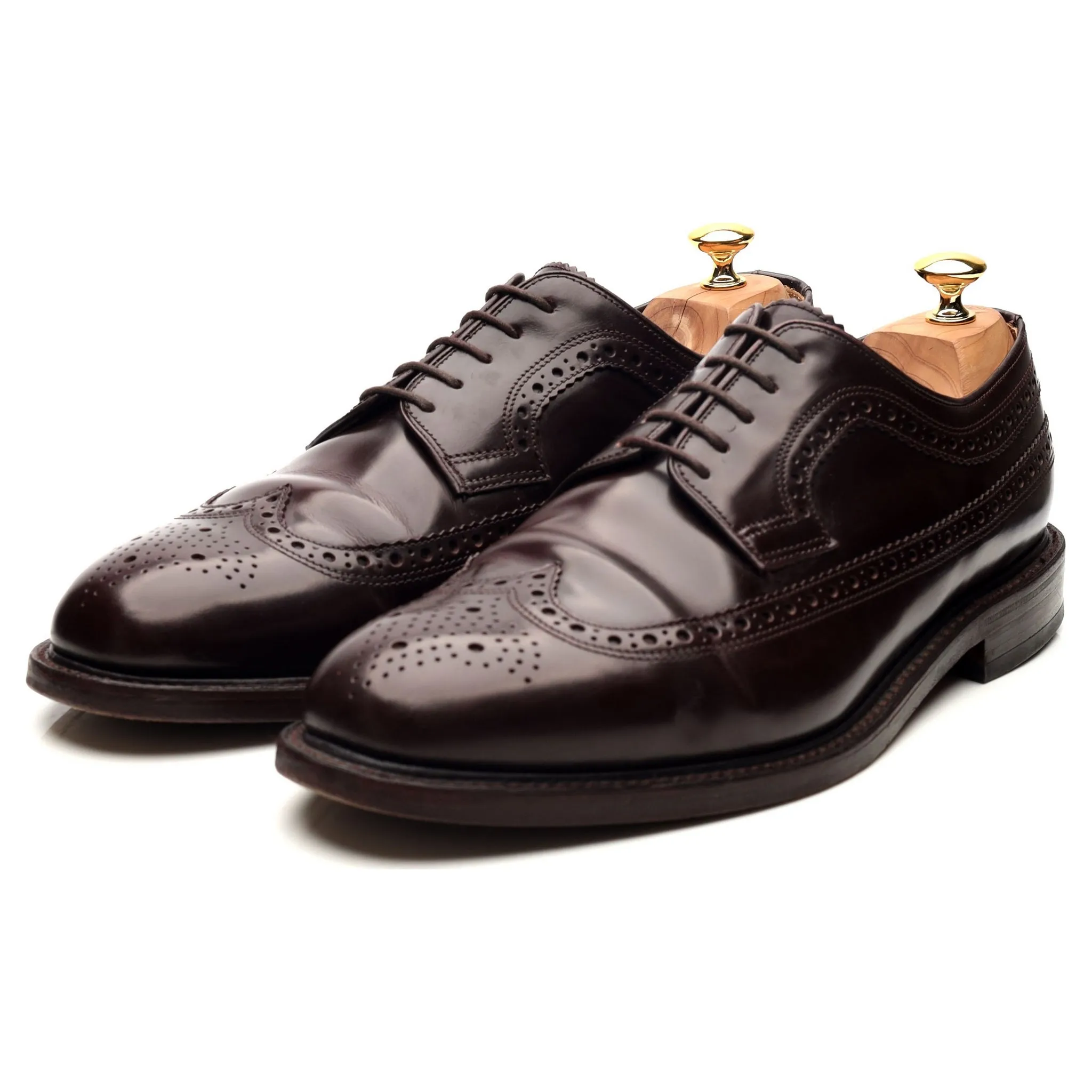 'Royal Brogues' Burgundy Leather Derby Brogues UK 11