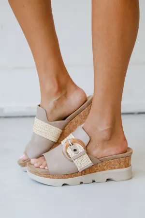 Shoreline Chic Nude Platform Wedges