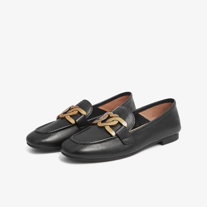 Stylish Low-Heeled Comfort Loafers