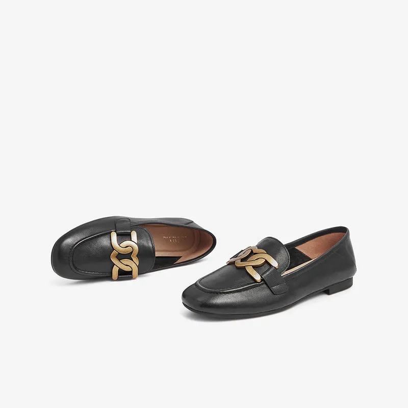 Stylish Low-Heeled Comfort Loafers