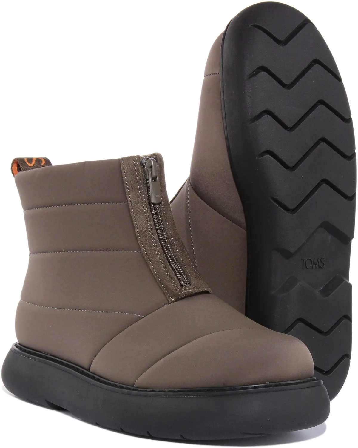 Toms Puffer Boot In Olive For Women