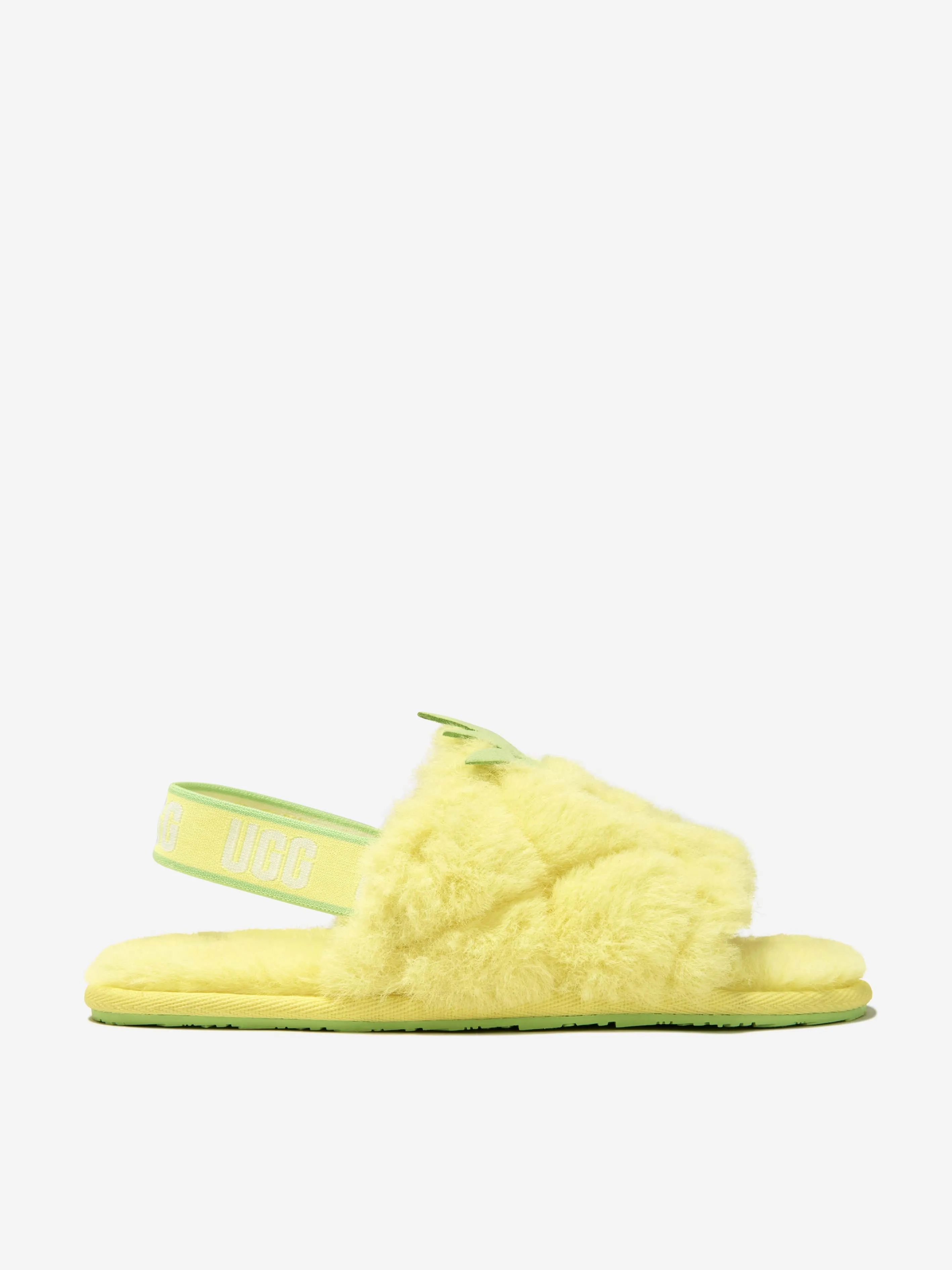 UGG Kids Fluff Yeah Pineapple Stuffie Slippers in Yellow