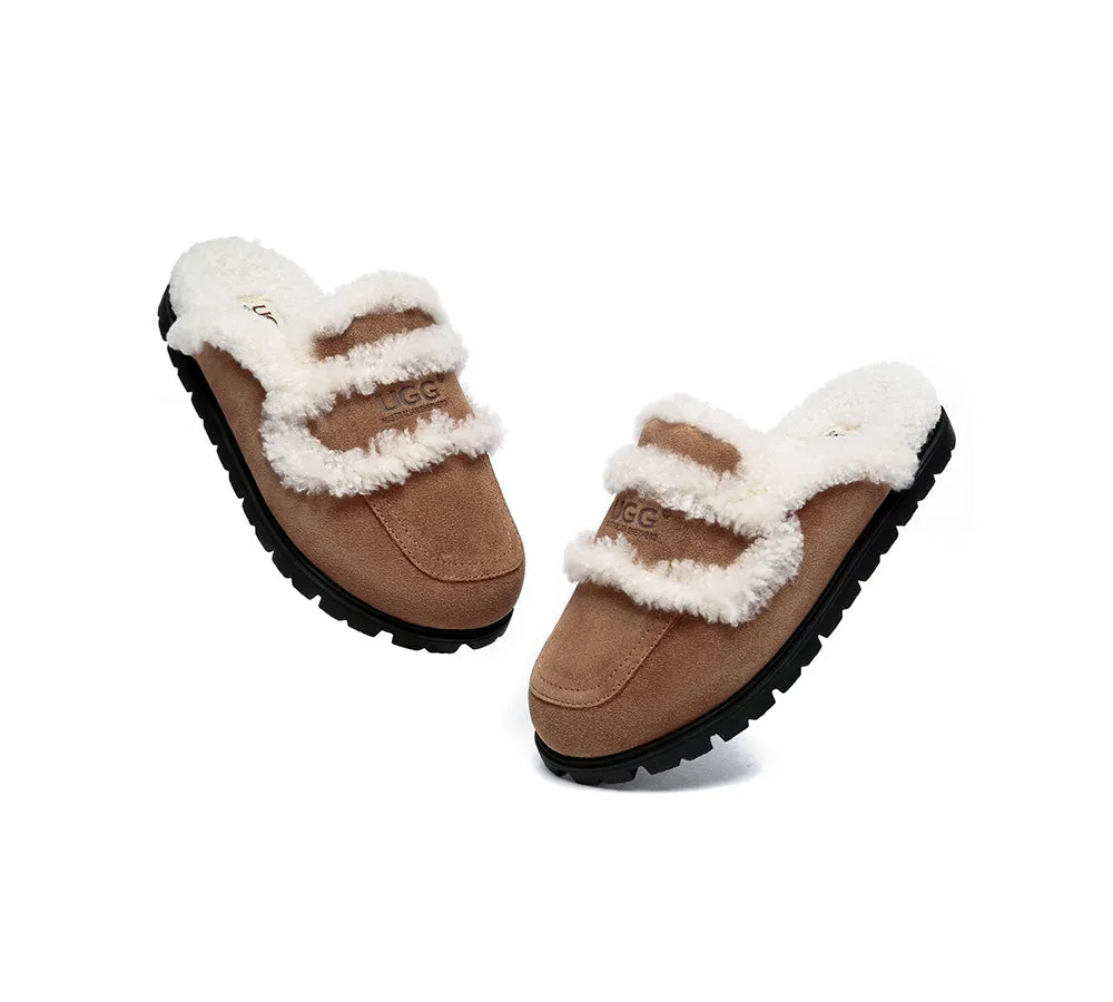 Ugg Slippers Sheepskin Wool Shearling Lined Remi