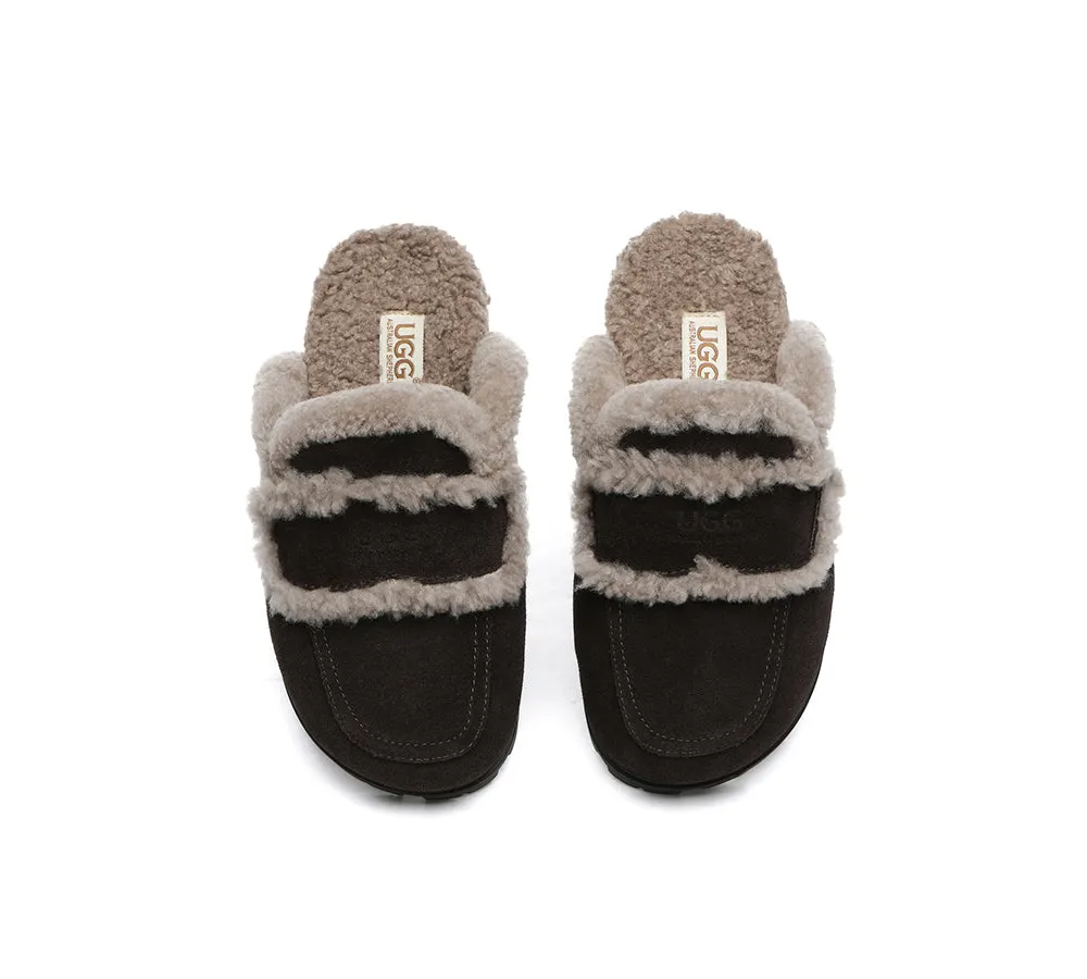 Ugg Slippers Sheepskin Wool Shearling Lined Remi