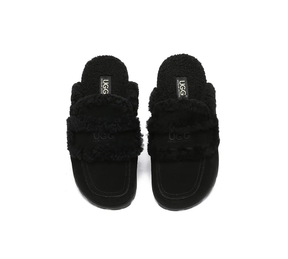 Ugg Slippers Sheepskin Wool Shearling Lined Remi