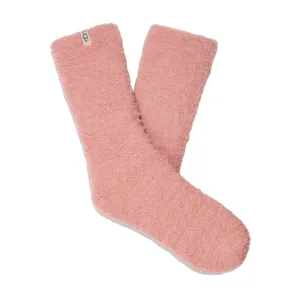 UGG TEDDI COZY CREW SOCKS CLAY PINK - WOMENS