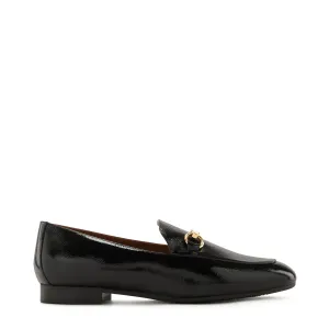 Vendôme Fleur black calfskin patent leather loafers