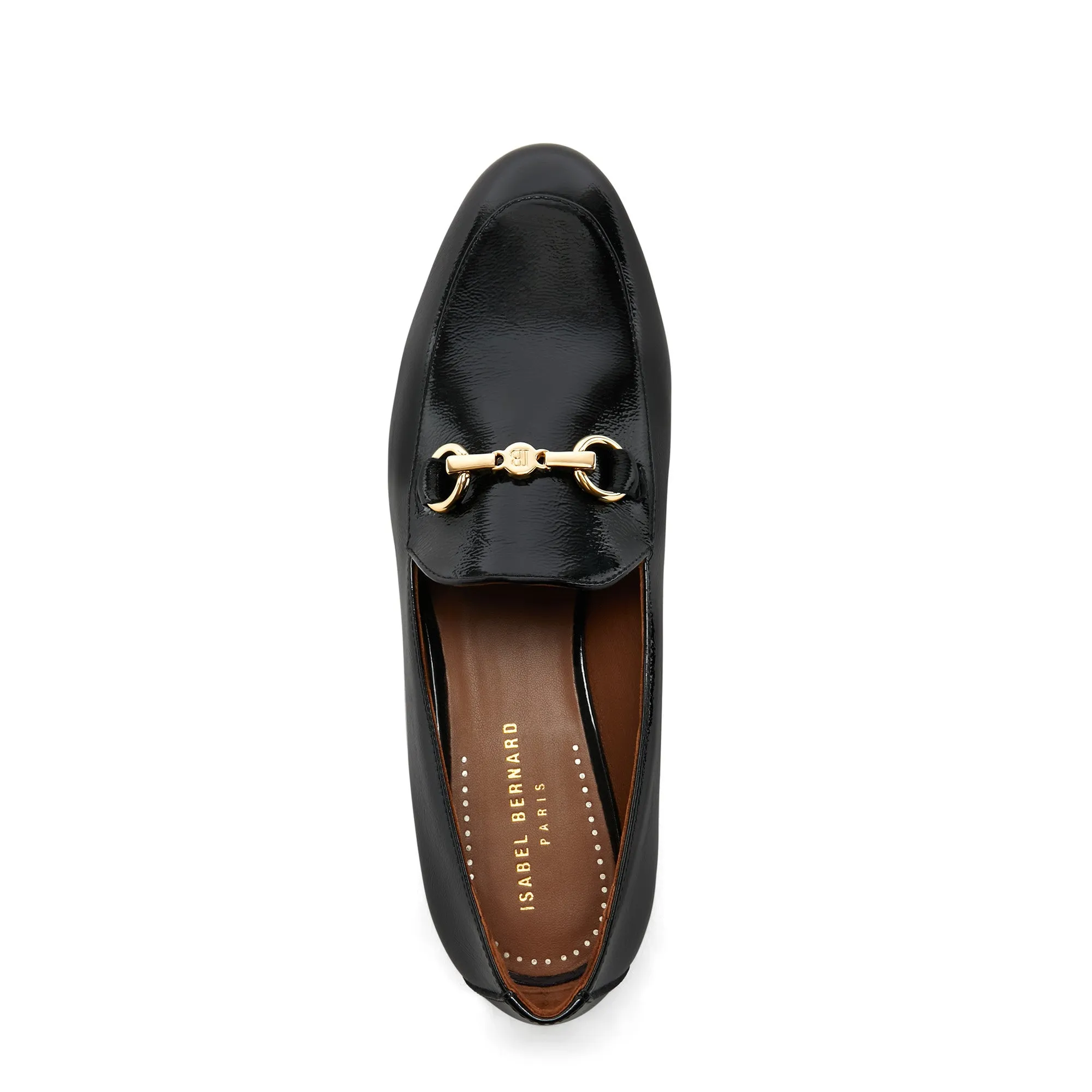 Vendôme Fleur black calfskin patent leather loafers