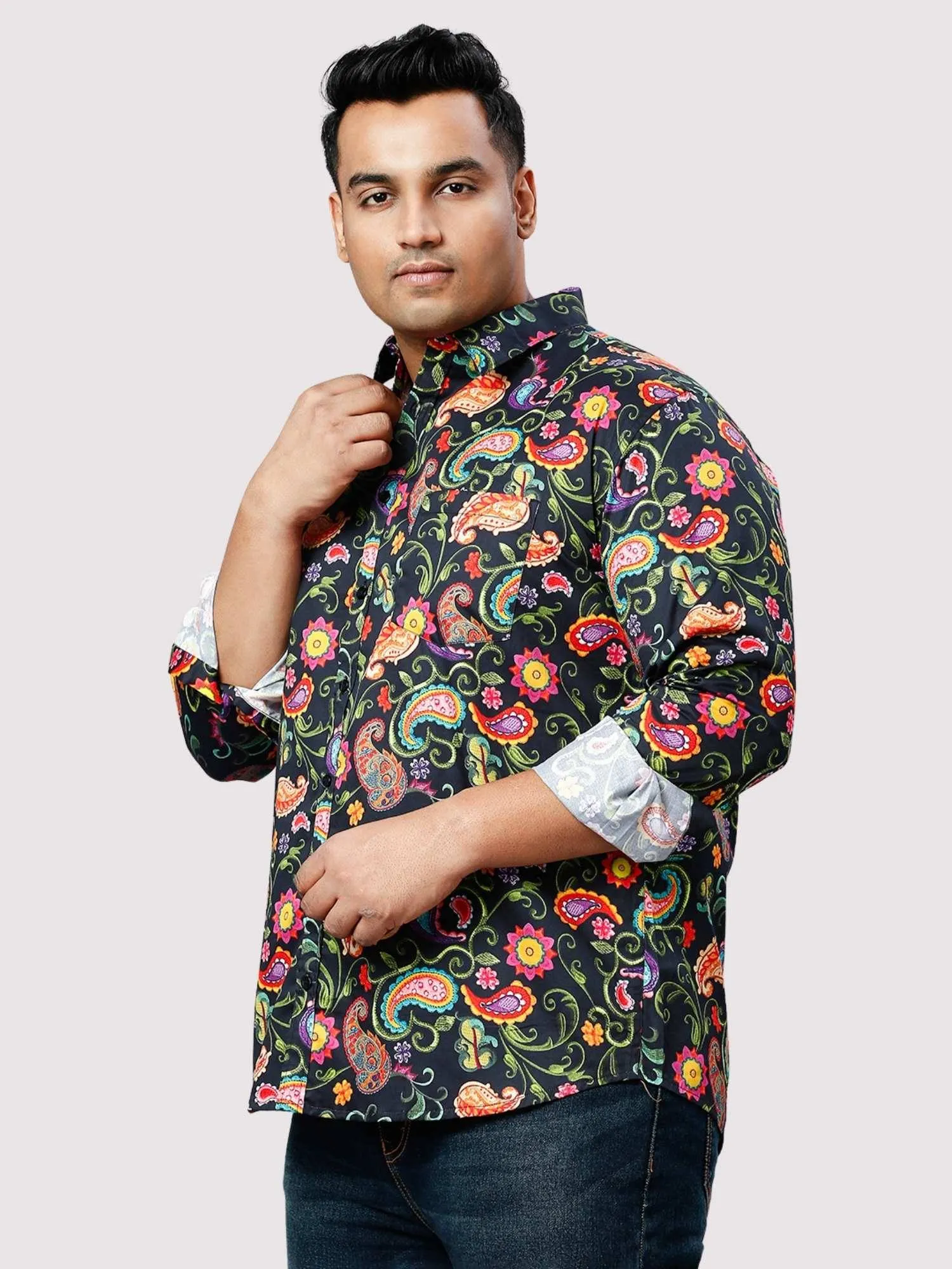 Wilding Digital Printed Full Sleeve Shirt Men's Plus Size