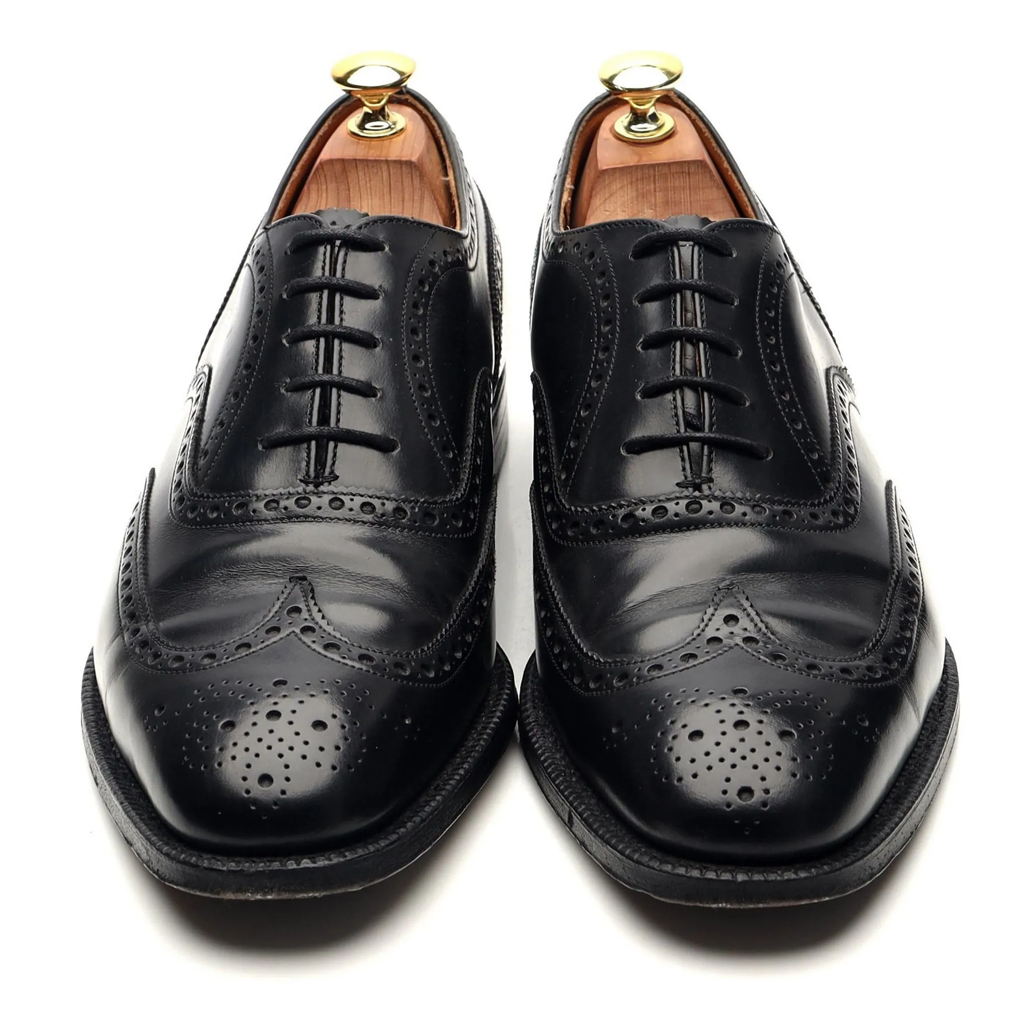 'Wingate' Black Leather Oxford Brogues UK 8 F