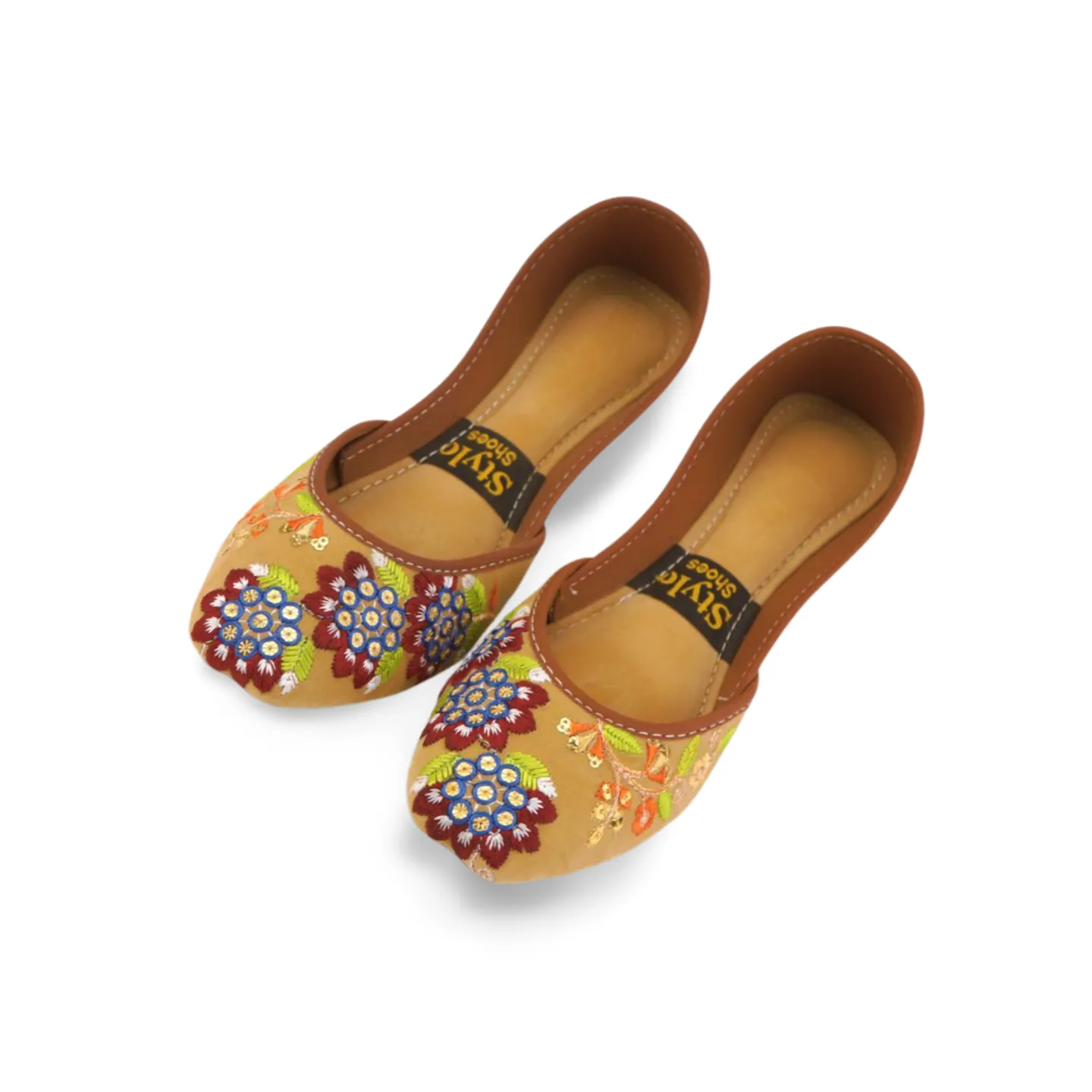 Women's Floral Embroidered Khussa Shoes  - Stylish and Comfortable for Any Occasion